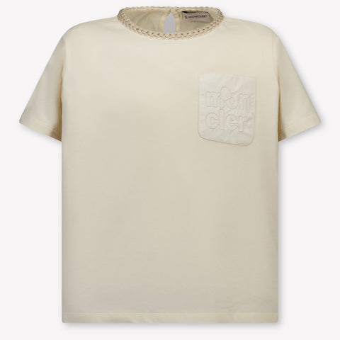 Moncler Enfants Filles T-shirt en blanc cassé