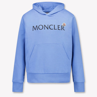 Moncler Kids Boys Sweater In Light Blue