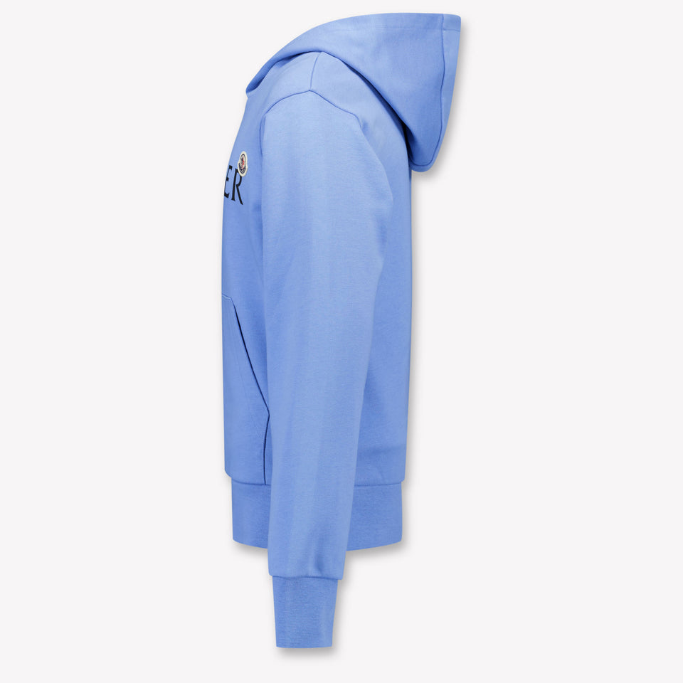 Moncler Enfants Garçons Pull en Bleu Clair