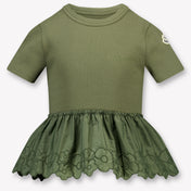 Moncler Kids Girls Dress In Army