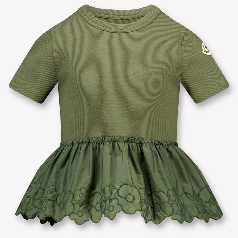 Moncler Kids Girls Dress In Army