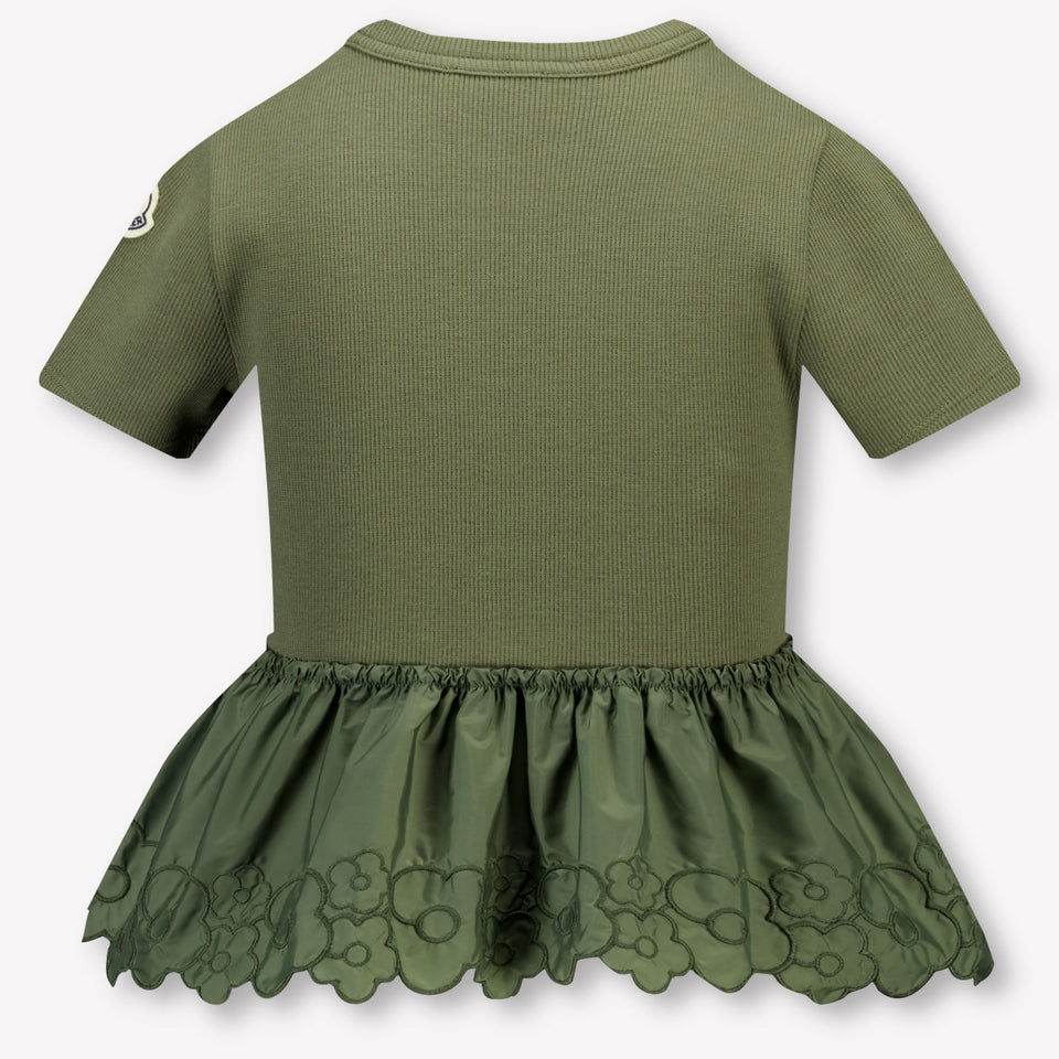 Moncler Kids Girls Dress In Army