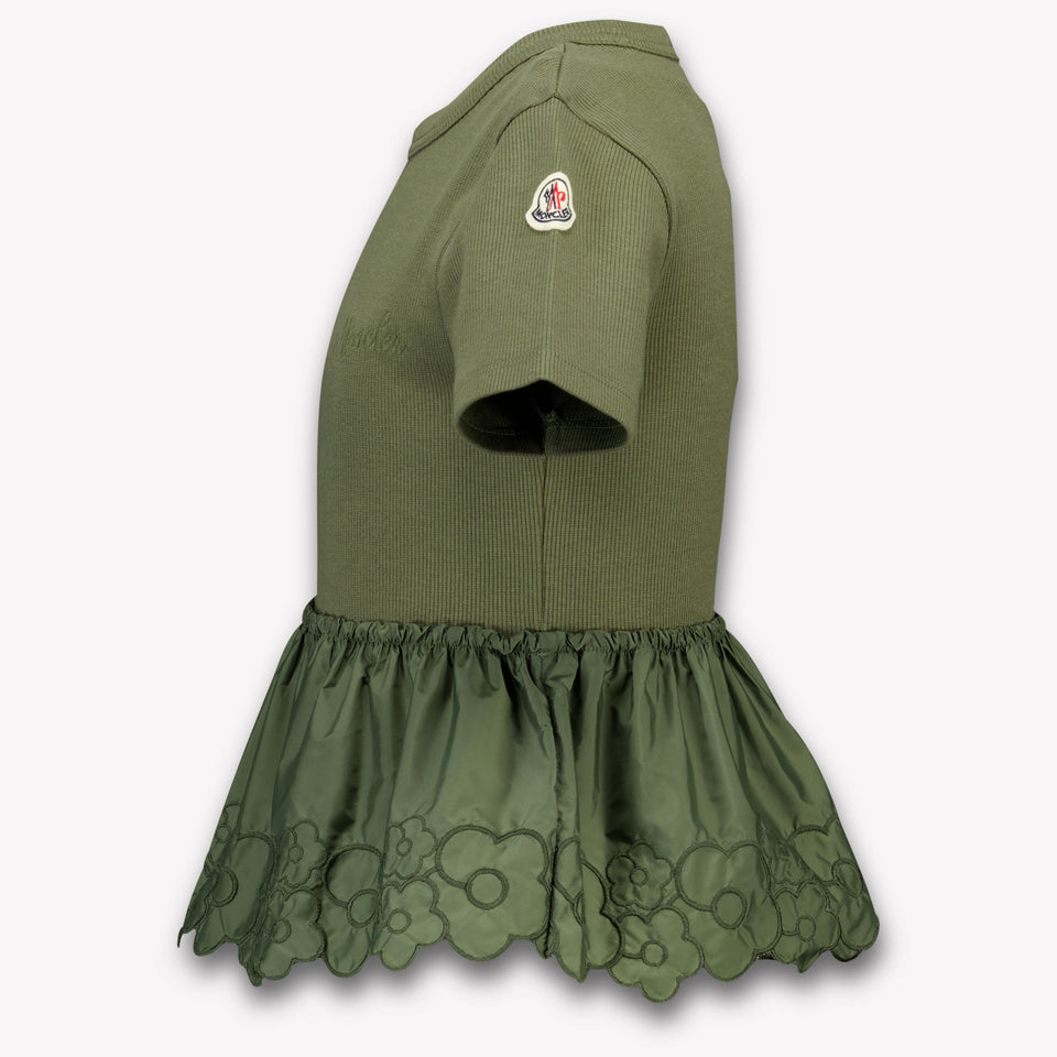 Moncler Kids Girls Dress In Army
