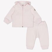 Moncler Baby Girls Jogging suit In Light Pink