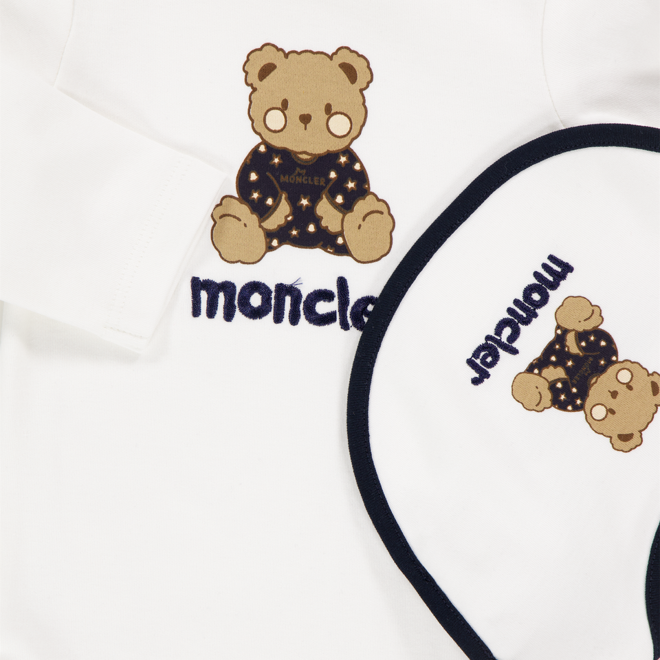Moncler Baby Unisex Romper In Navy