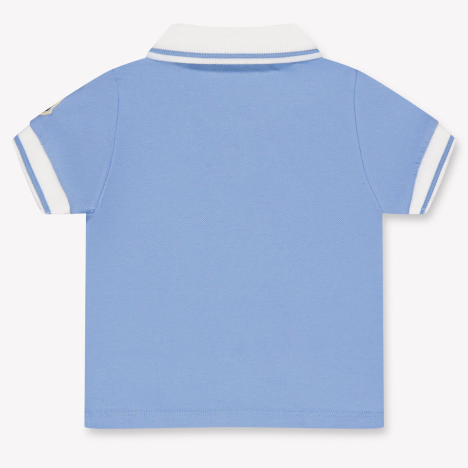 Moncler Bambino Ragazzi Polo In Azzurro