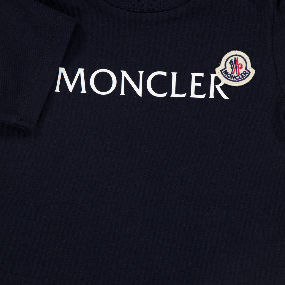 Moncler Baby Jongens T-Shirt In Navy
