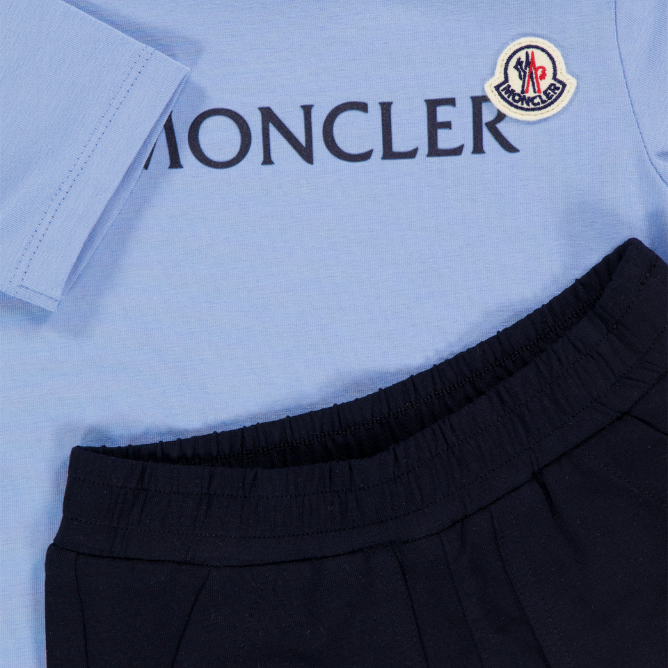 Moncler Baby Jongens Setje In Licht Blauw