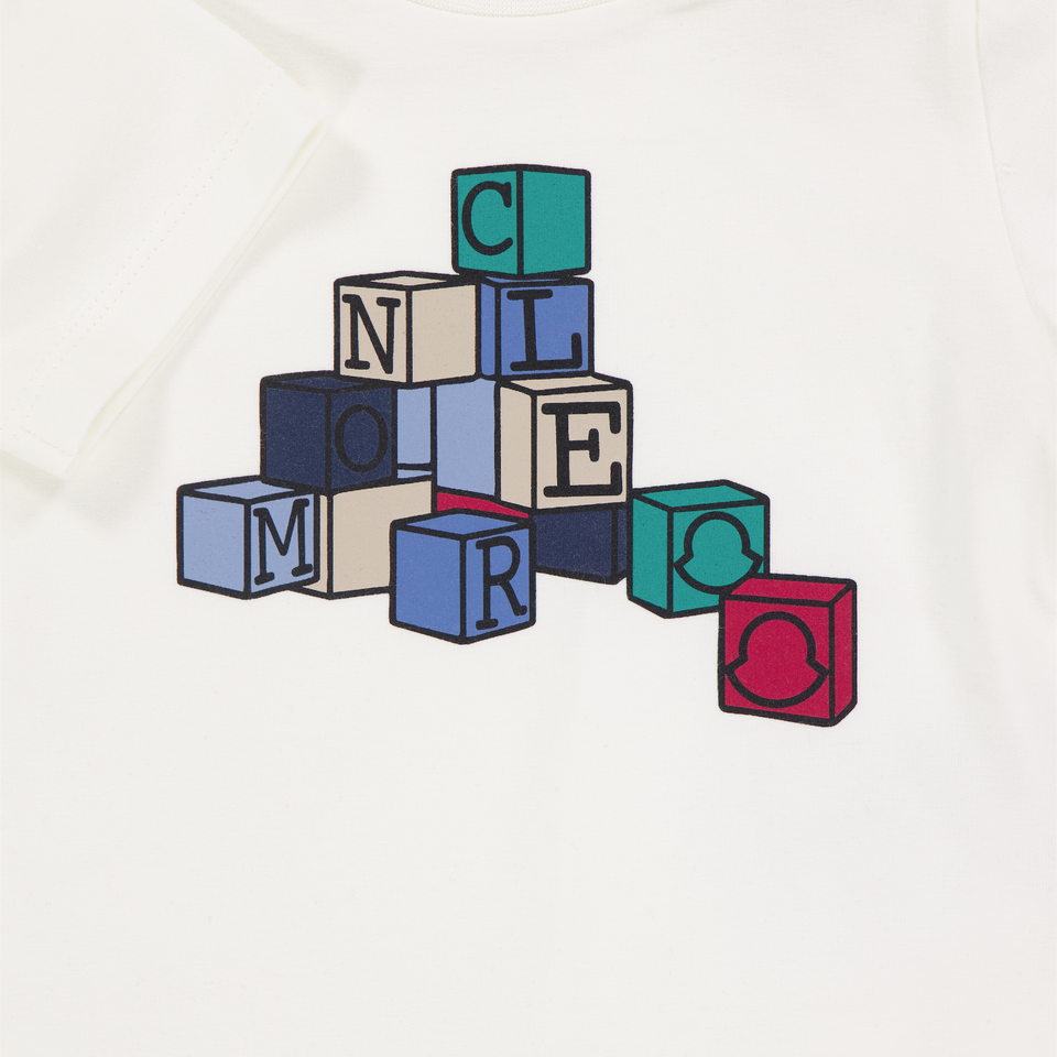 Moncler bebe Chicos Camiseta adentro Blanco