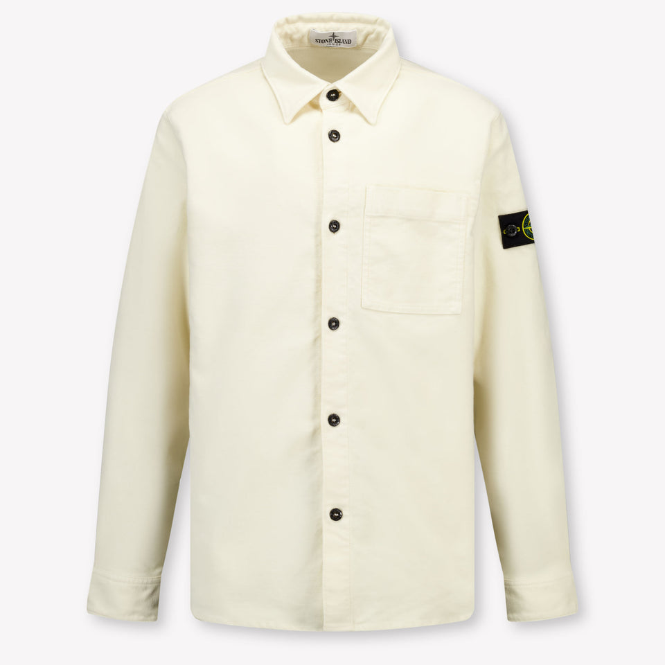 Stone Island Kinder Jongens Blouse In Off White