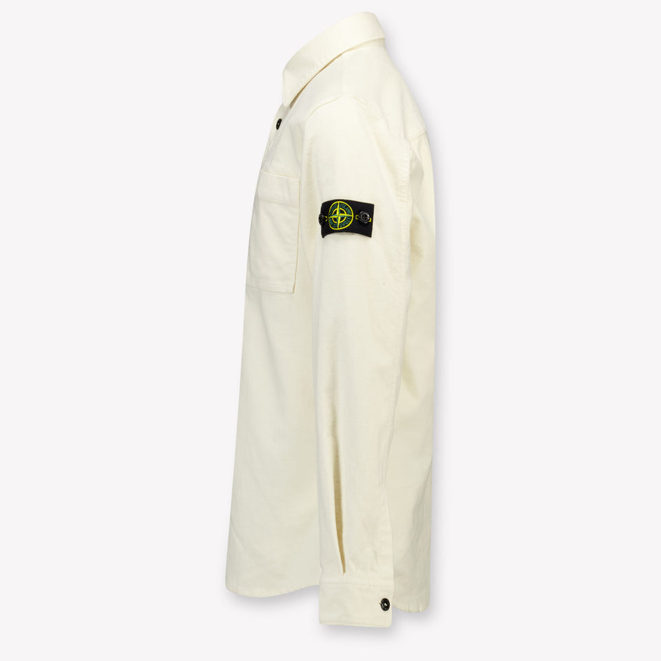 Stone Island Kinder Jongens Blouse In Off White