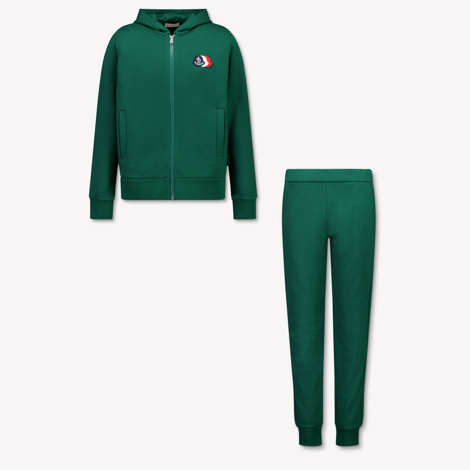 Moncler Bambini Ragazzi Tuta da jogging Verde Scuro
