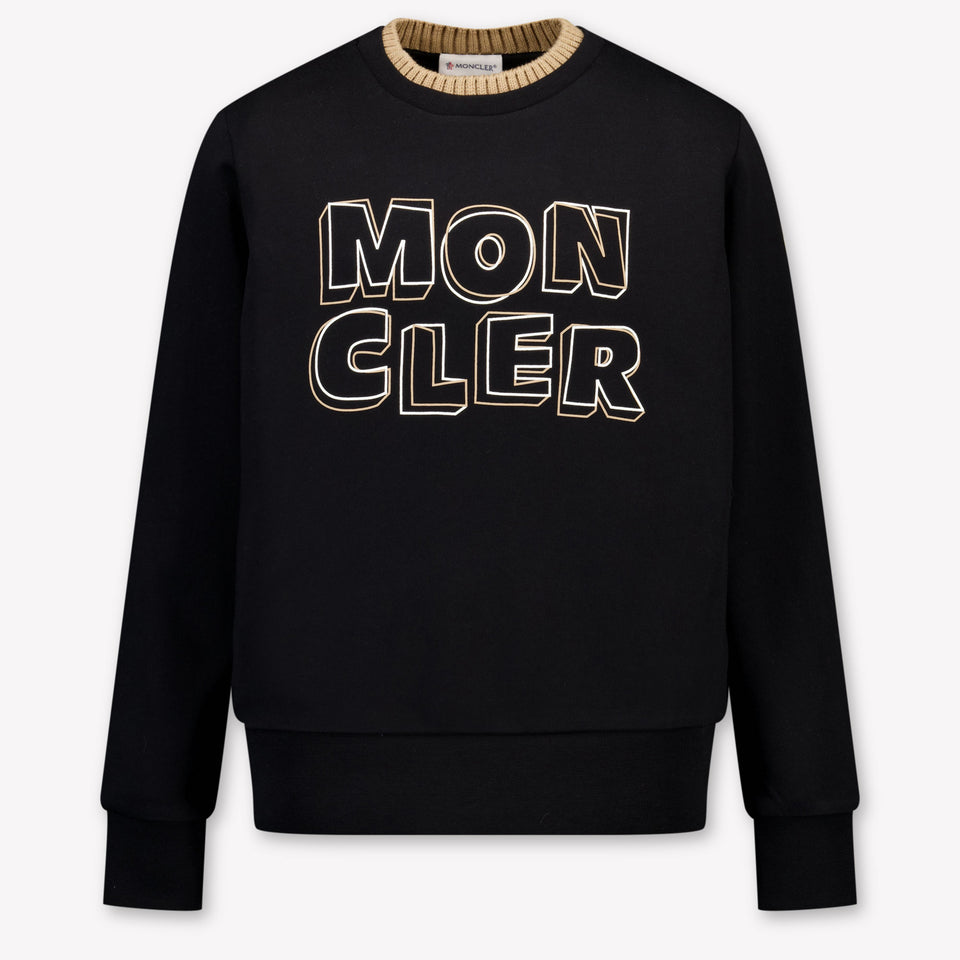 Moncler Kinder Jungen Pullover rein Schwarz