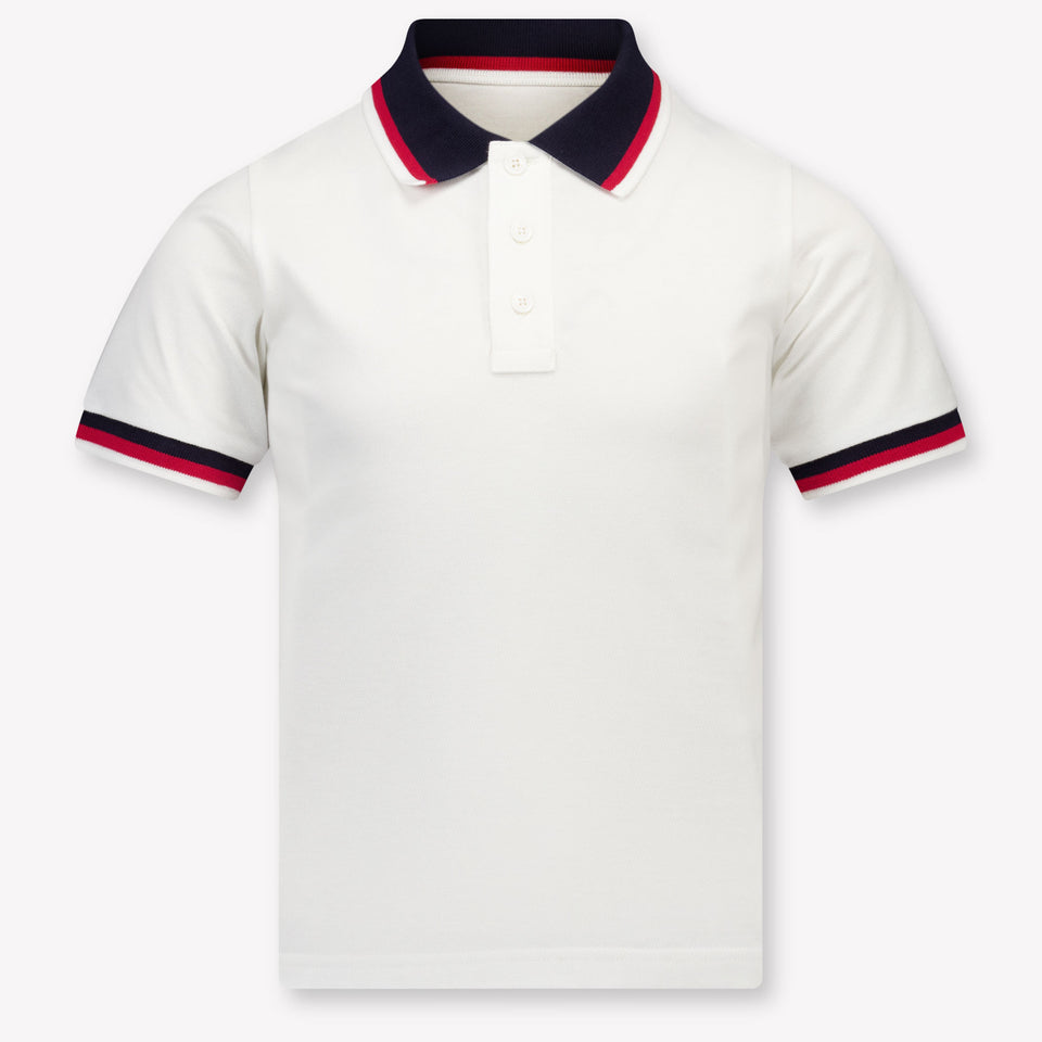 Moncler Kinder Jongens Polo In Wit