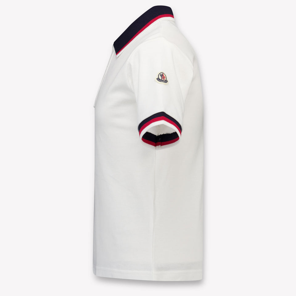 Moncler Kinder Jongens Polo In Wit