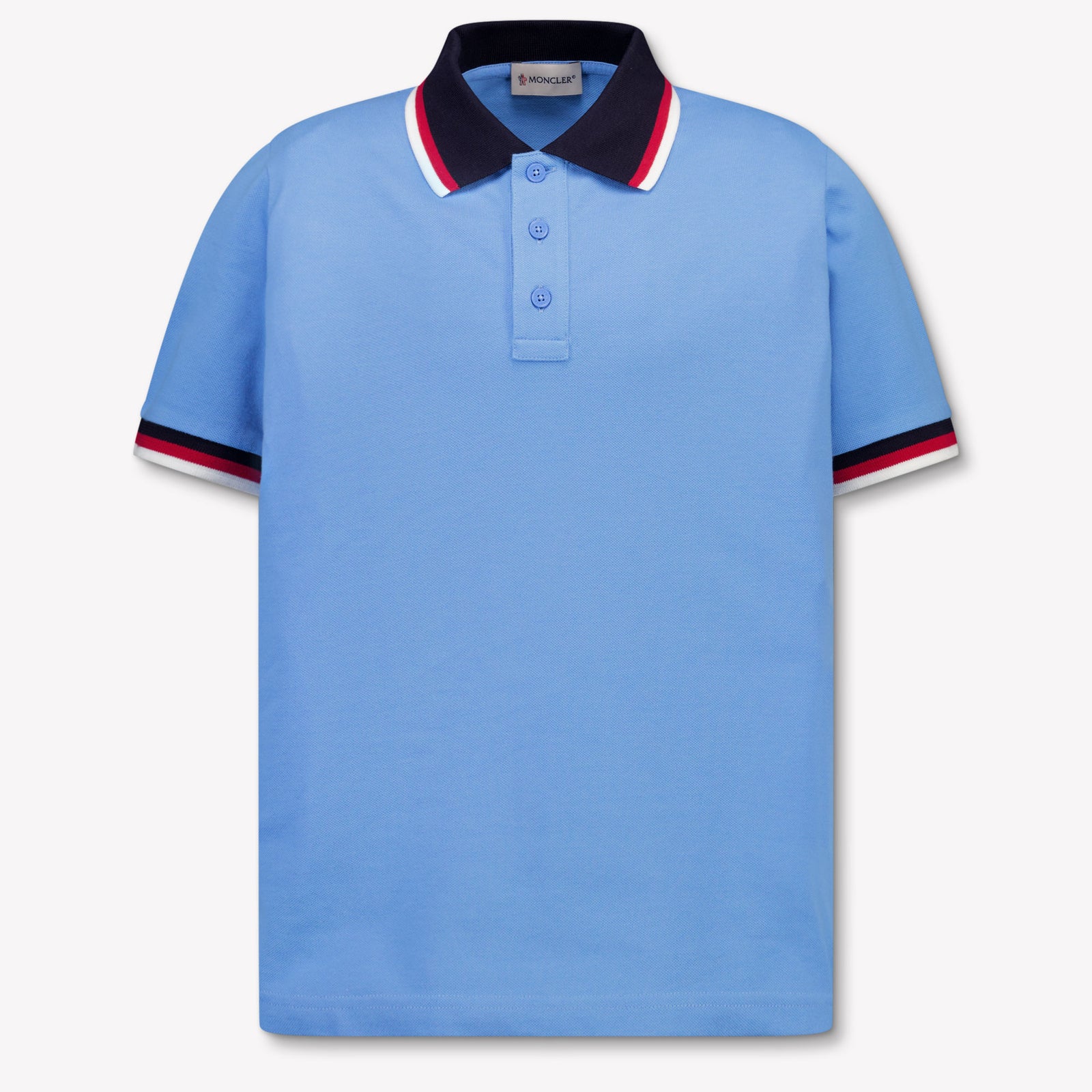 Moncler Bambini Ragazzi Polo In Azzurro