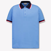 Moncler Bambini Ragazzi Polo In Azzurro