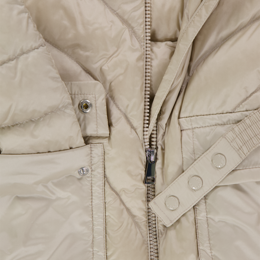 Moncler Argenno Kinder Ragazze In mezzo alla giacca Beige