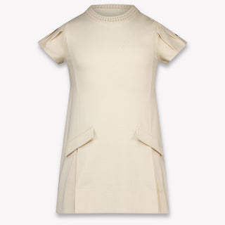 Moncler Kids Girls Dress In OffWhite