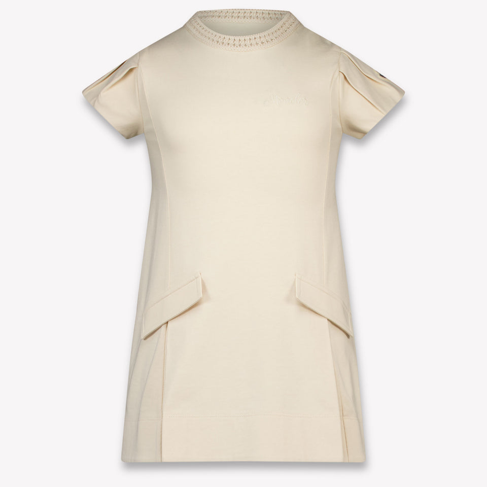 Moncler Kids Girls Dress In OffWhite