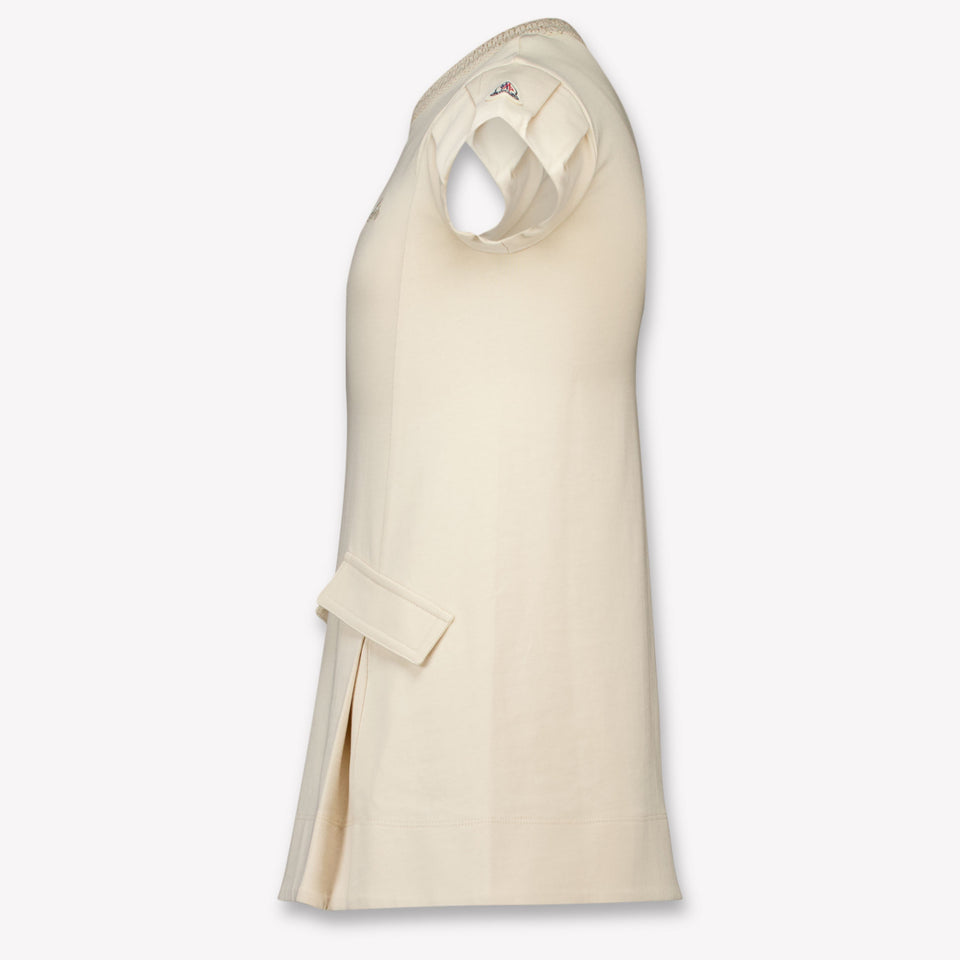 Moncler Kids Girls Dress In OffWhite