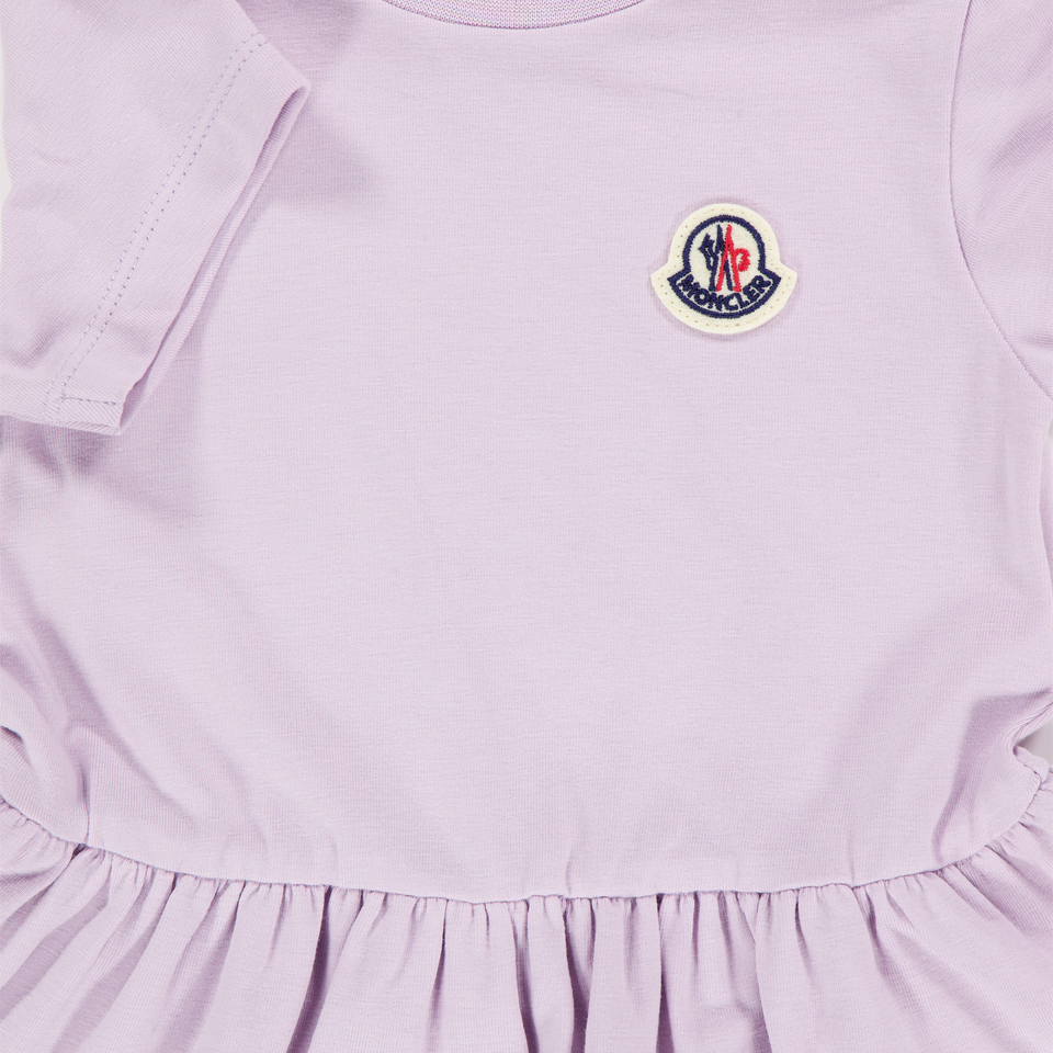 Moncler Baby Girls Dress In Lilac