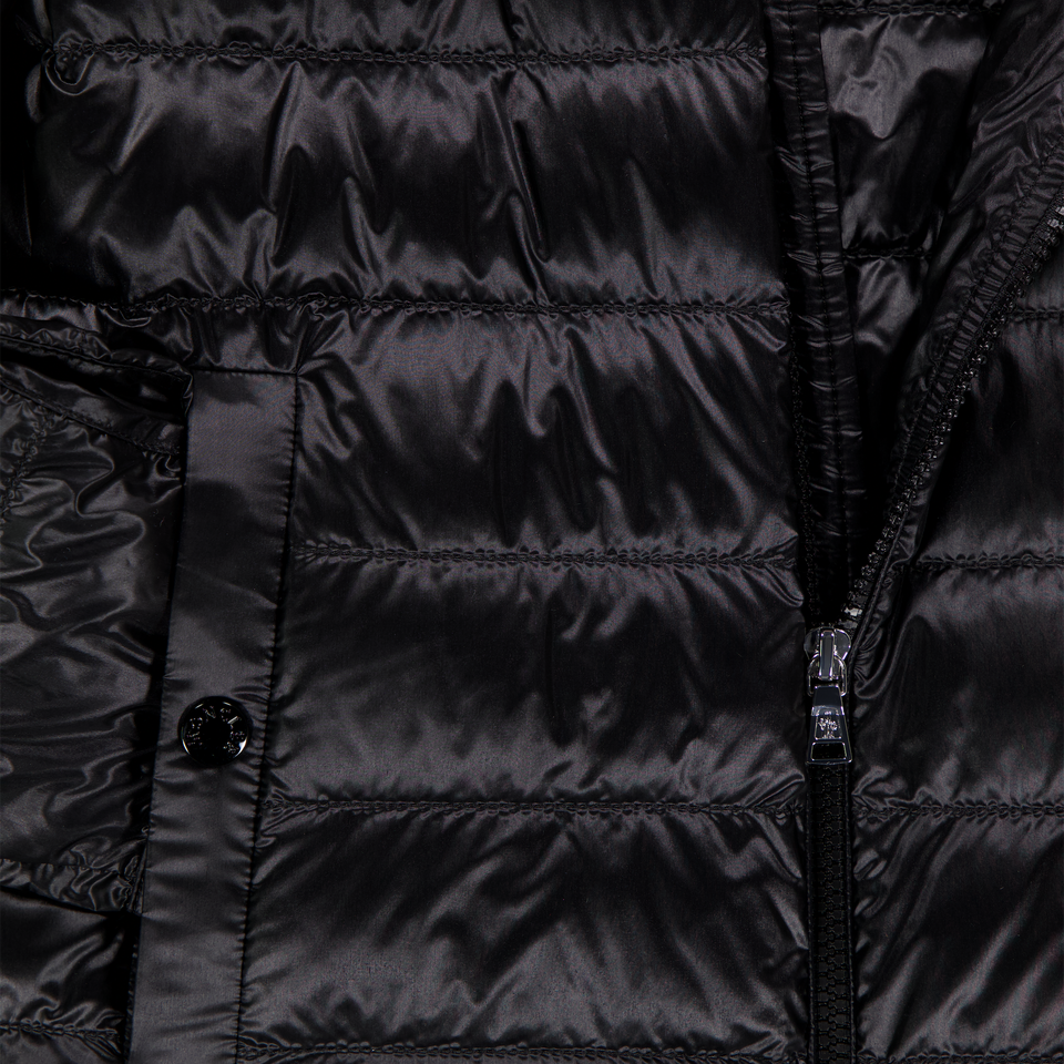 Moncler I bambini di Mourillon Ragazzi In mezzo alla giacca Nero