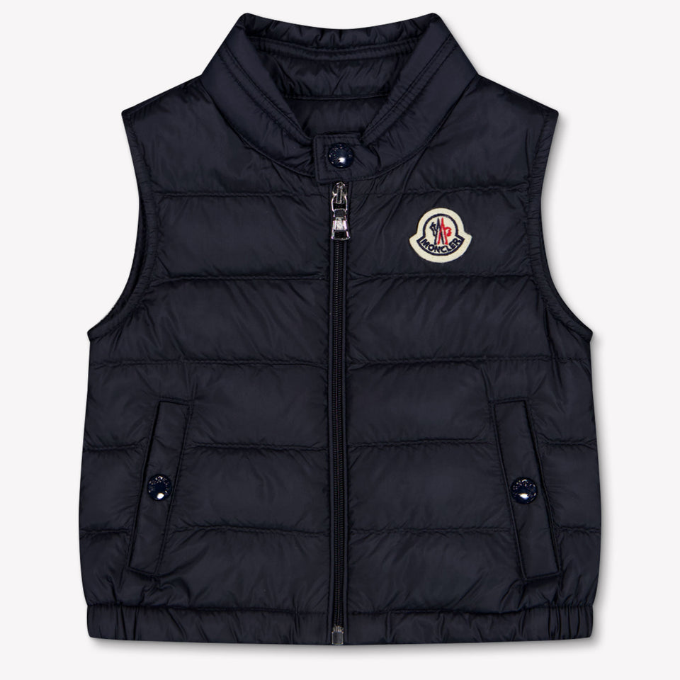 Moncler New Amaury Baby Boys Bodywarmer In Navy