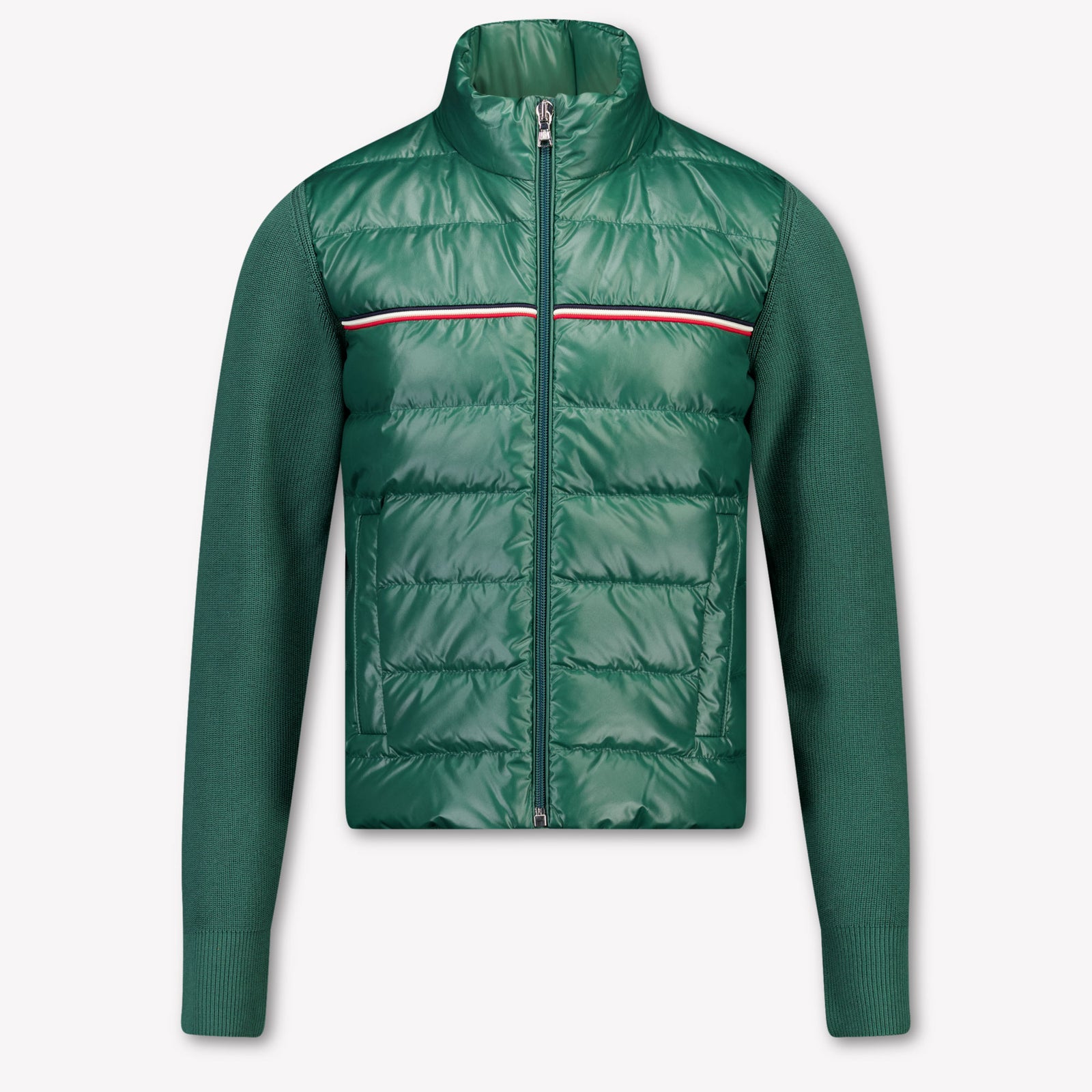 Moncler Enfants Garçons Cardigan en Vert Foncé