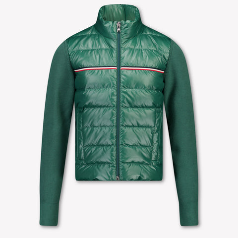 Moncler niños Chicos Cárdigan en Verde Oscuro