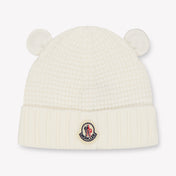 Moncler Baby-Unisex-Mütze Weiß