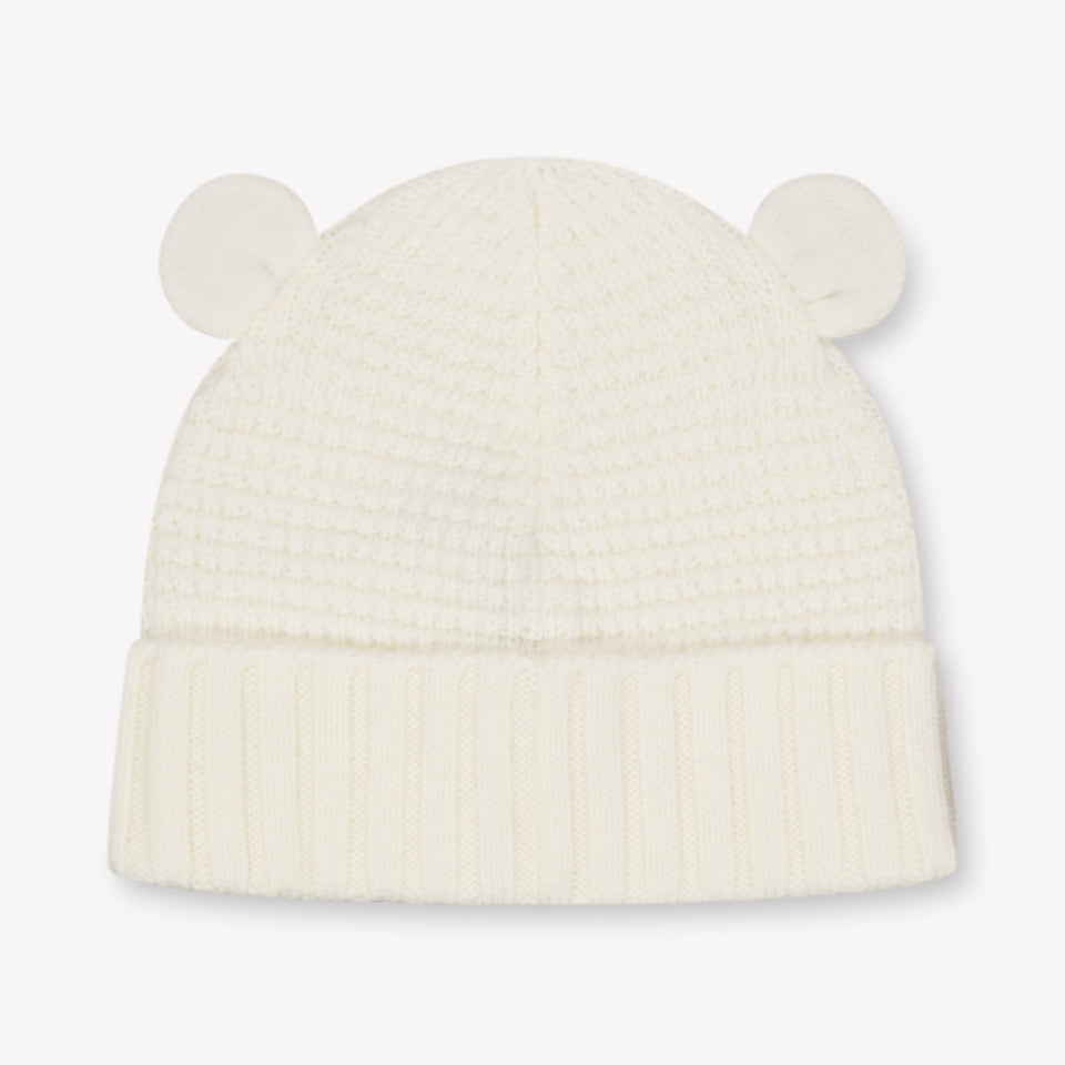 Moncler Baby-Unisex-Mütze Weiß