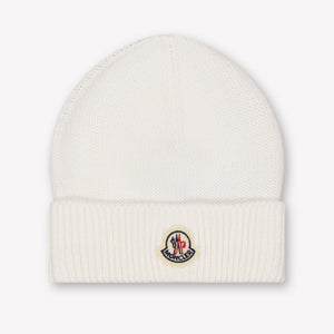 Moncler Baby Unisex Hat In OffWhite