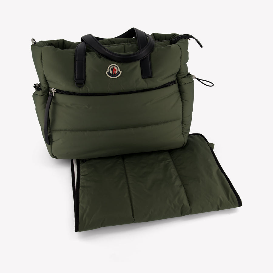 Moncler Baby Unisex Diaper Bag In Army