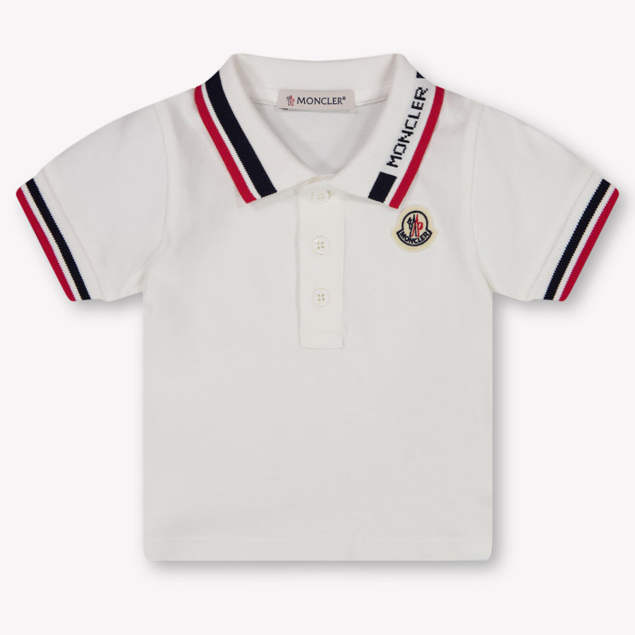 Moncler bebe Chicos polo en Blanco