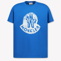 Moncler Enfants Garçons T-shirt en turquoise