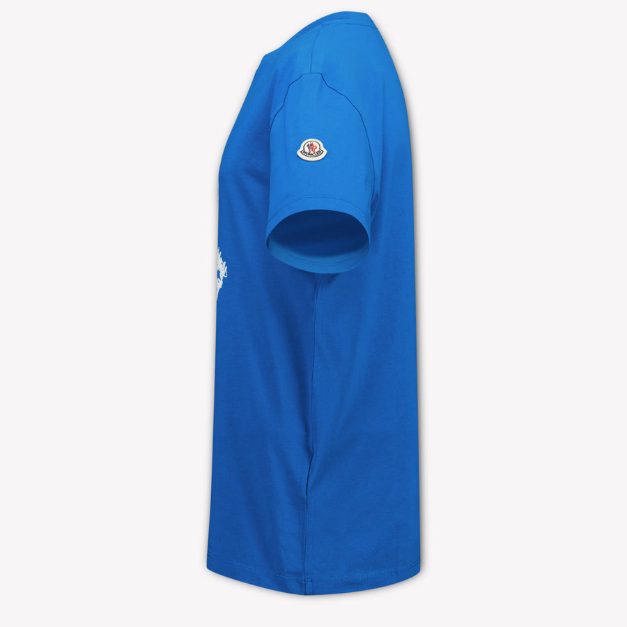 Moncler Enfants Garçons T-shirt en turquoise