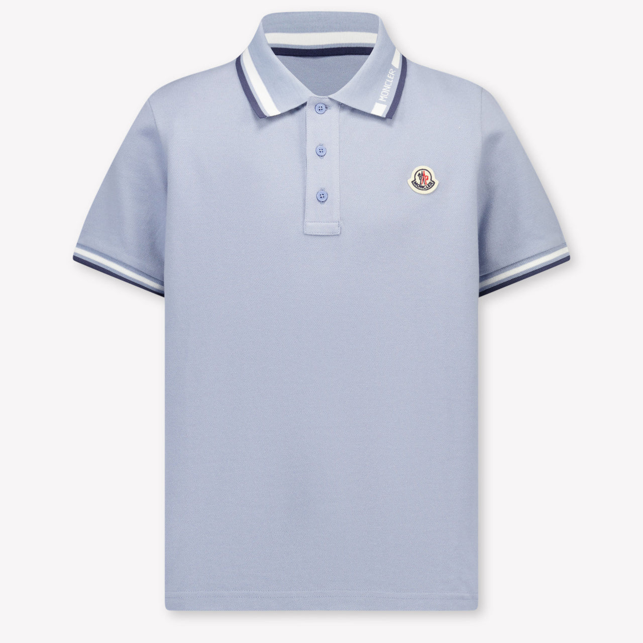 Moncler Bambini Ragazzi Polo In Azzurro