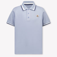 Moncler Bambini Ragazzi Polo In Azzurro