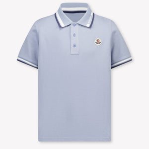 Moncler Bambini Ragazzi Polo In Azzurro