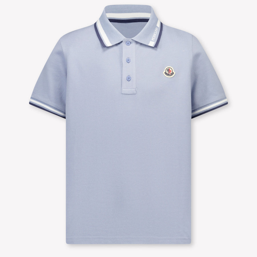 Moncler Bambini Ragazzi Polo In Azzurro