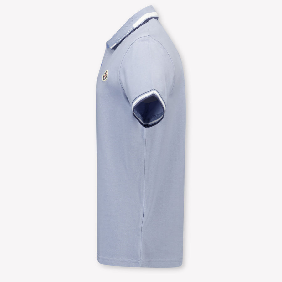 Moncler Bambini Ragazzi Polo In Azzurro