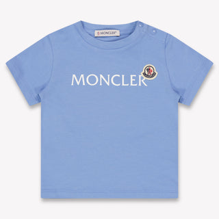 Moncler Baby Jongens T-Shirt In Licht Blauw