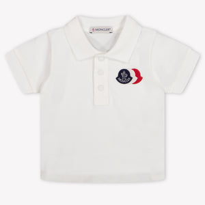 Moncler bebe Chicos polo en Blanco