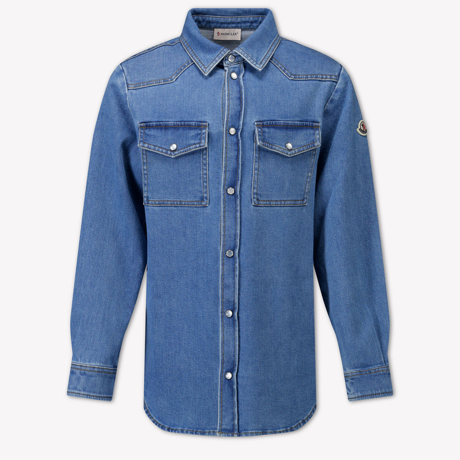 Moncler Kinder Jongens Blouse In Blauw