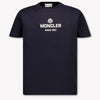 Moncler Bambini Ragazzi Maglietta dentro Navy
