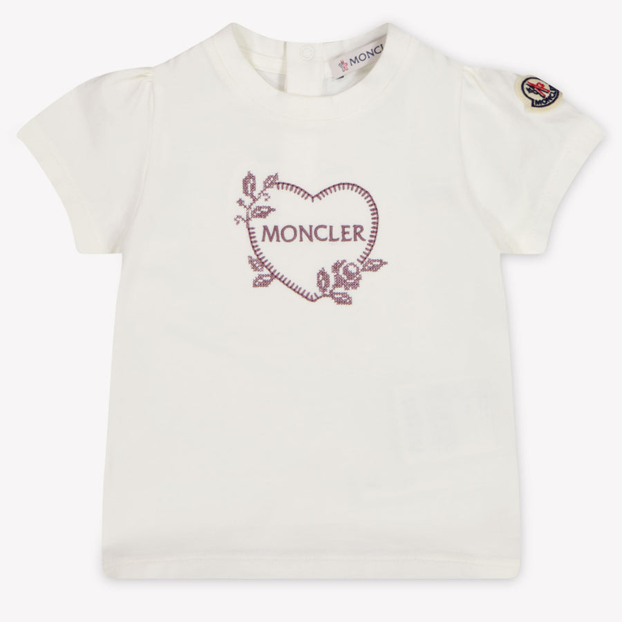 Moncler Baby Meisjes T-Shirt In Wit