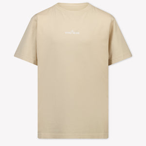 Stone Island Kids Boys T-Shirt In Beige