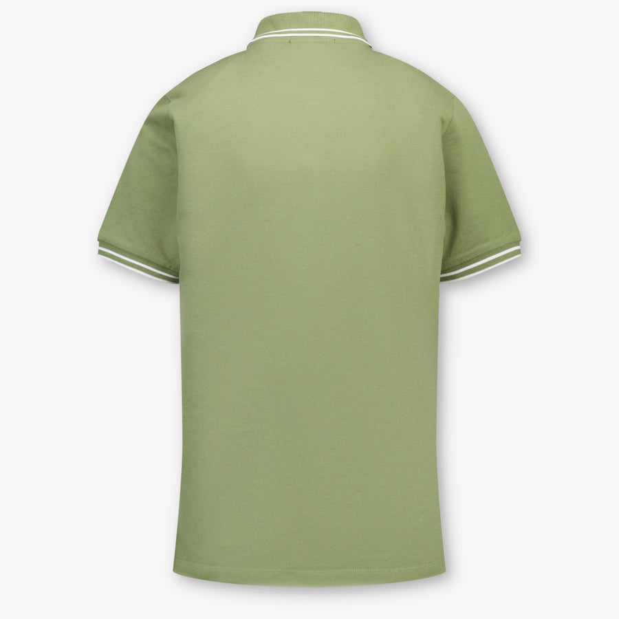 Stone Island Bambini Ragazzi Polo In Verde Oliva