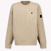 Stone Island Kinder Jungen Pullover rein Beige